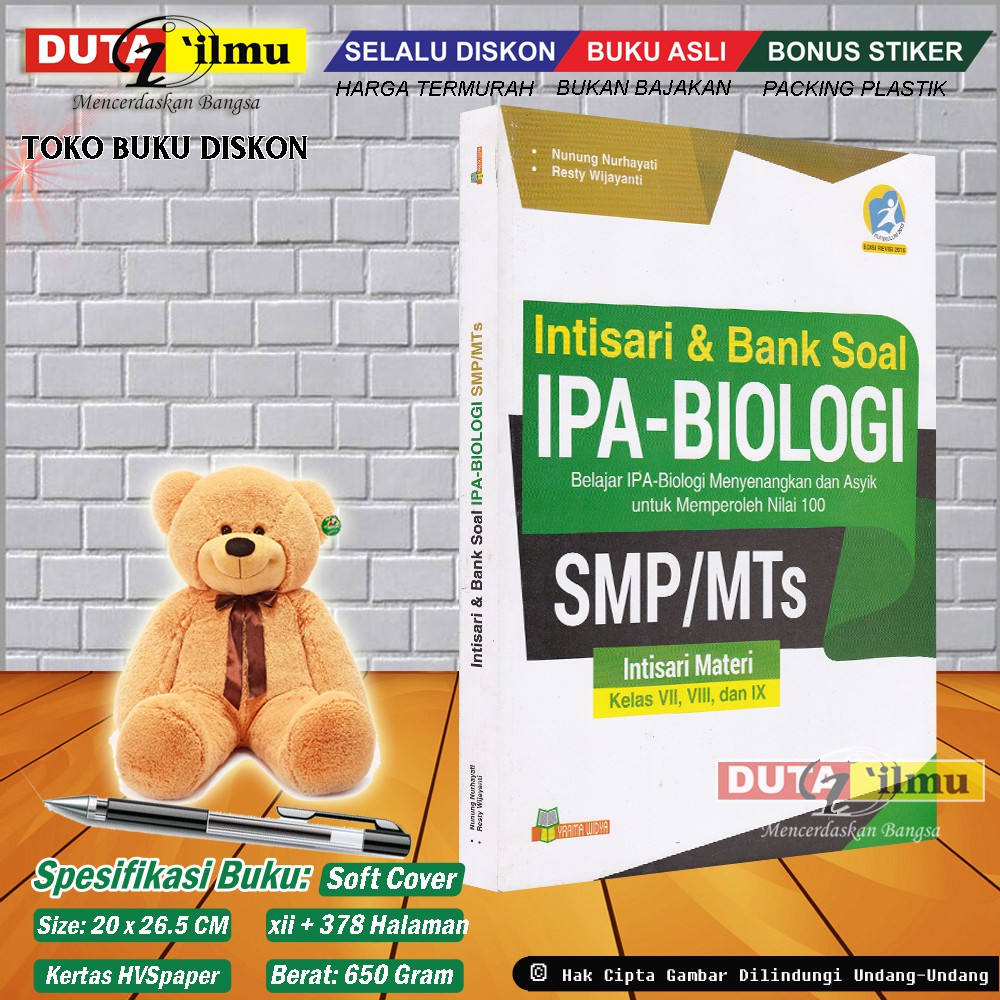 Intisari Bank Soal Ipa Biologi Smp Mts Kelas 7 8 9 Shopee Indonesia