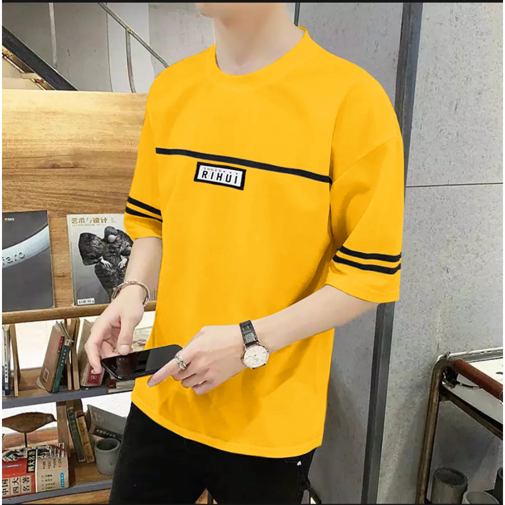 COD-baju pria terbaru baju keren size M|L ,XL,XXL baju rihui pendek baju terlaris fashion pria kekinian -covid.fashion