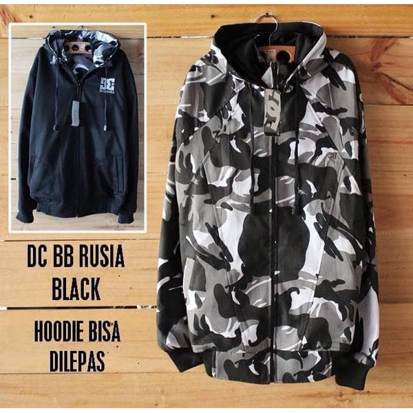 NEW MT JAKET DC BOLAK BALIK ARMY RUSIA / LORENG PUTIH HITAM