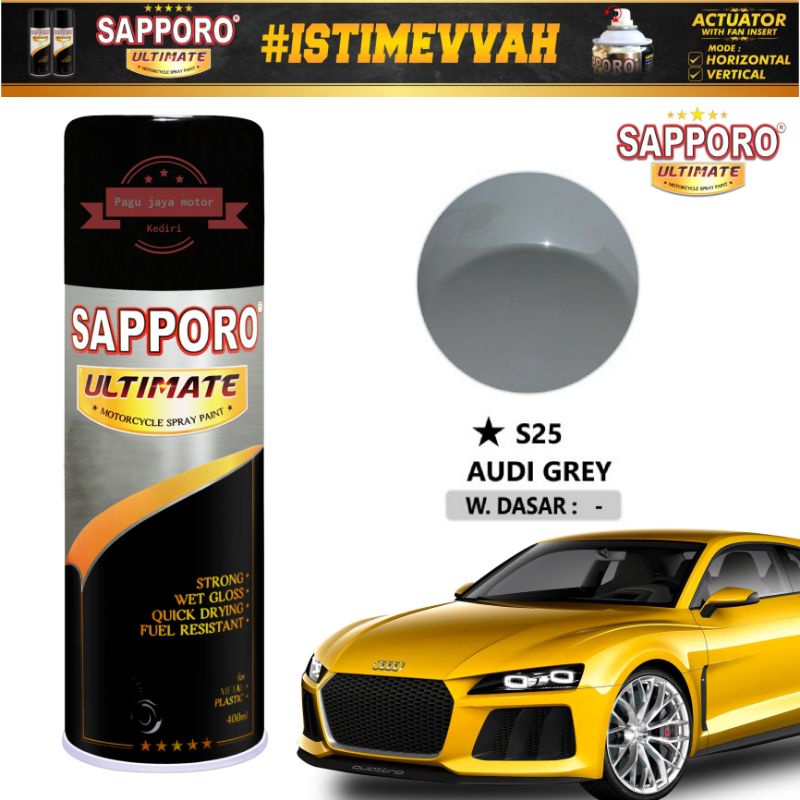 SAPPORO ULTIMATE S25 AUDY GREY 400ML cat semprot spray paint pilox pilok