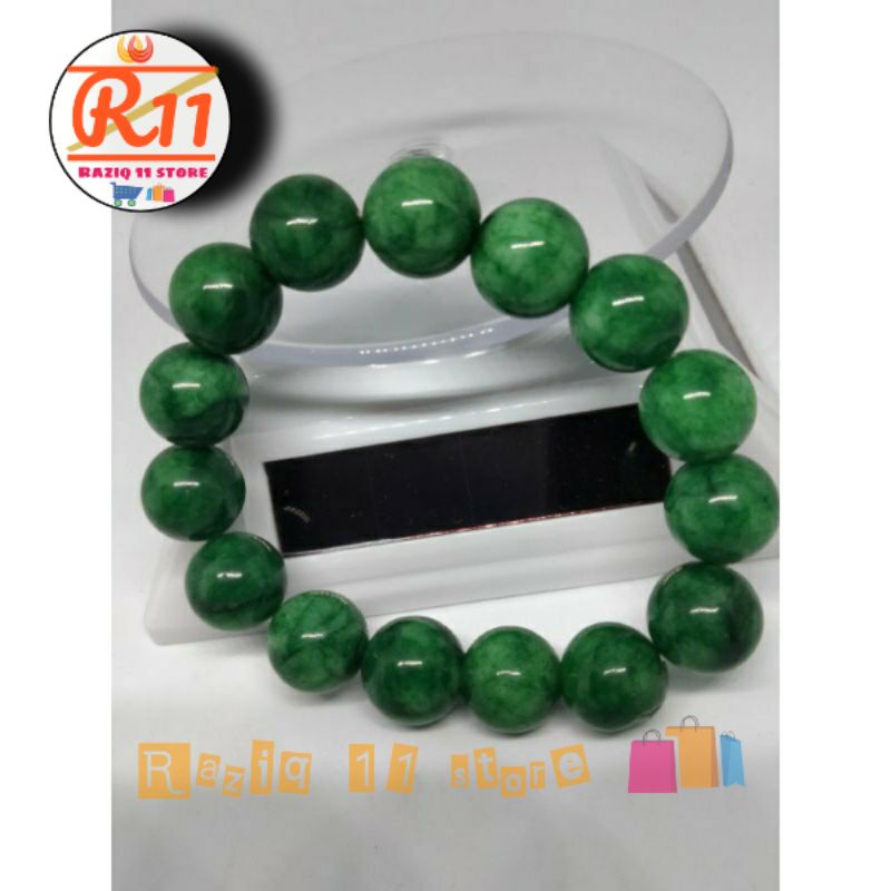 Gelang Batu Giok Hijau Asli Import China