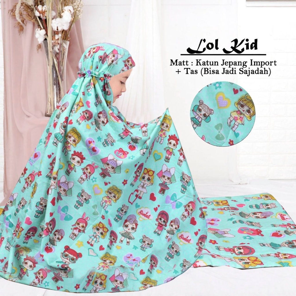 MUKENA ANAK KID KATUN JEPANG MOTIF HM REALPIC