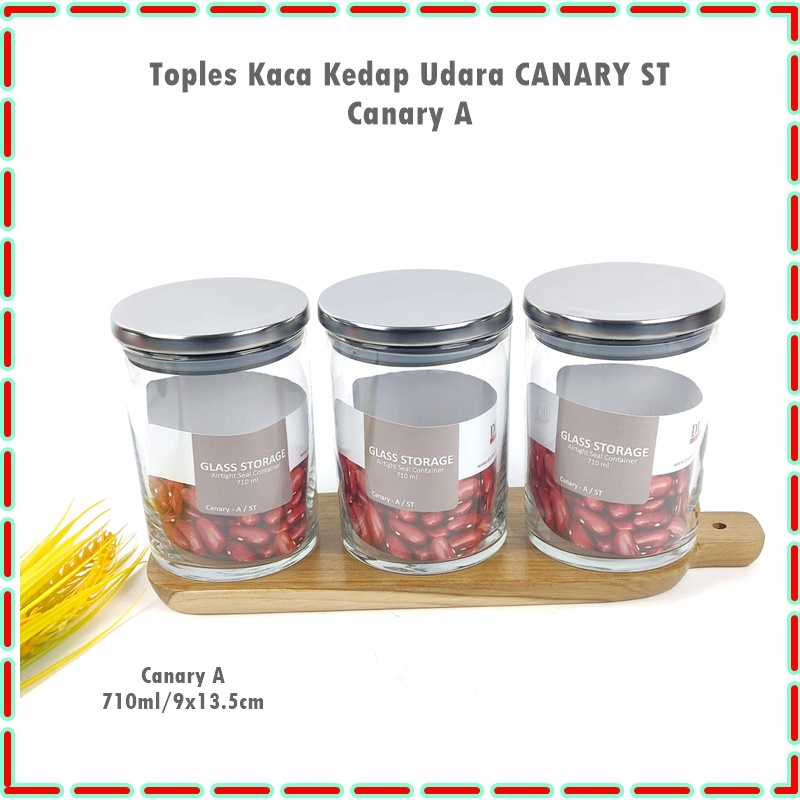 Toples Kaca/Penyimpanan Makanan Canary A/Canary ST A DLX Glass 710ml