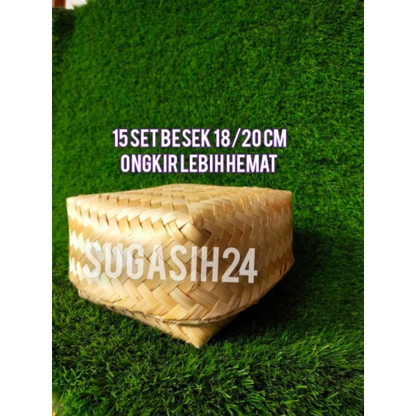 

Besek anyaman bambu 15pasang parcel lebaran