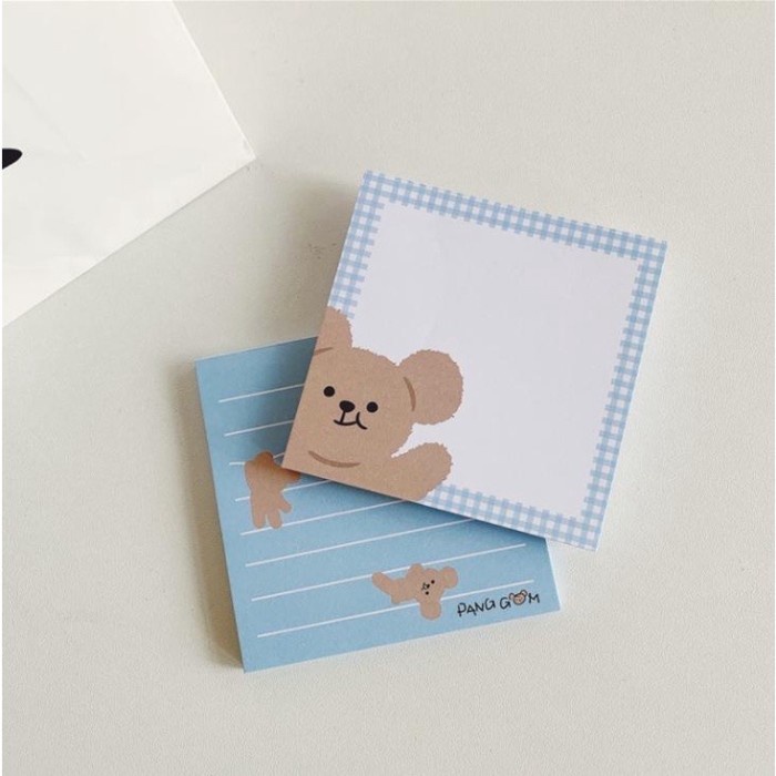 

Unik Korean Cute Bear Memo Note Paper Notepad Aesthetic Bagus