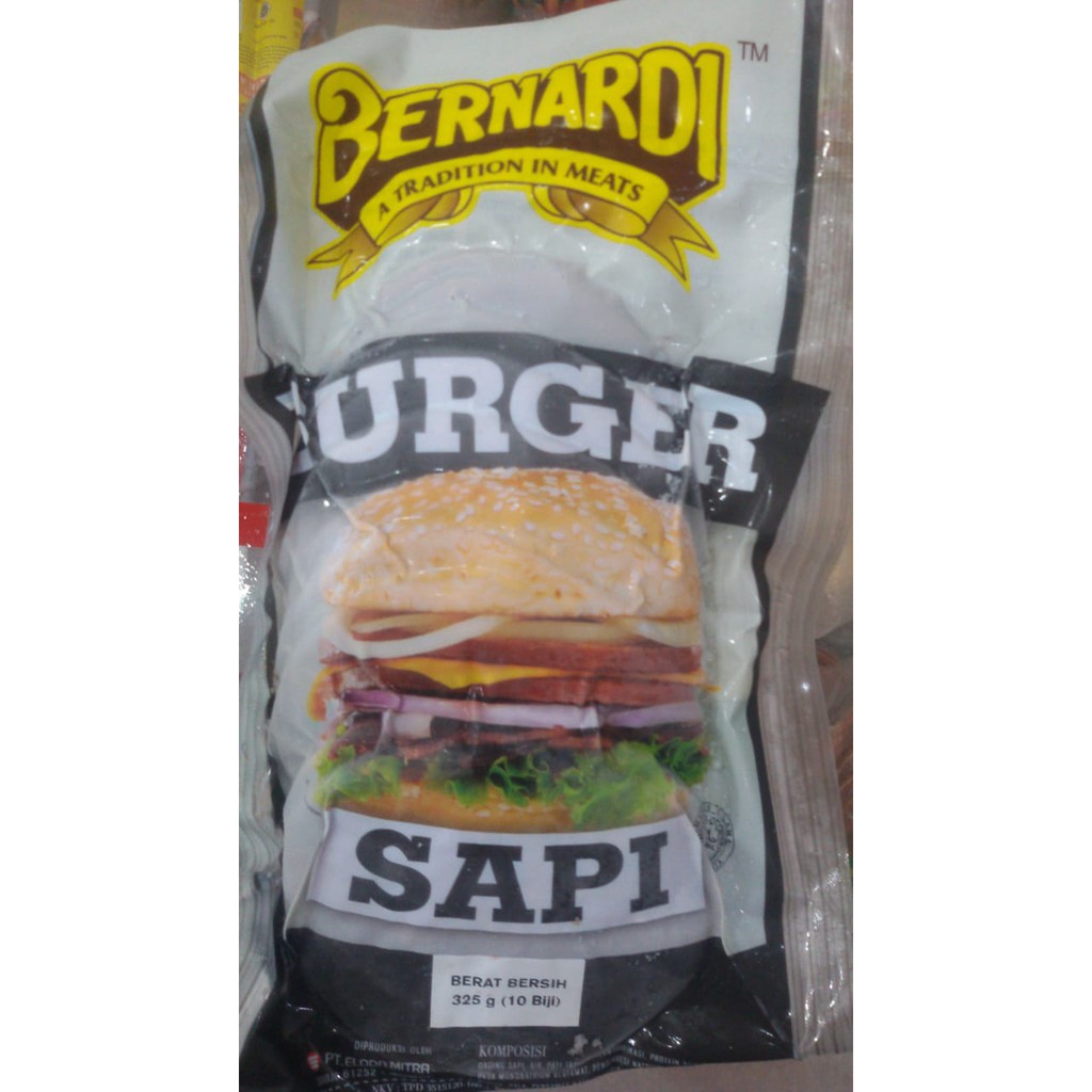 

Bernardi Burger Sapi 325gr / daging burger / burger sapi
