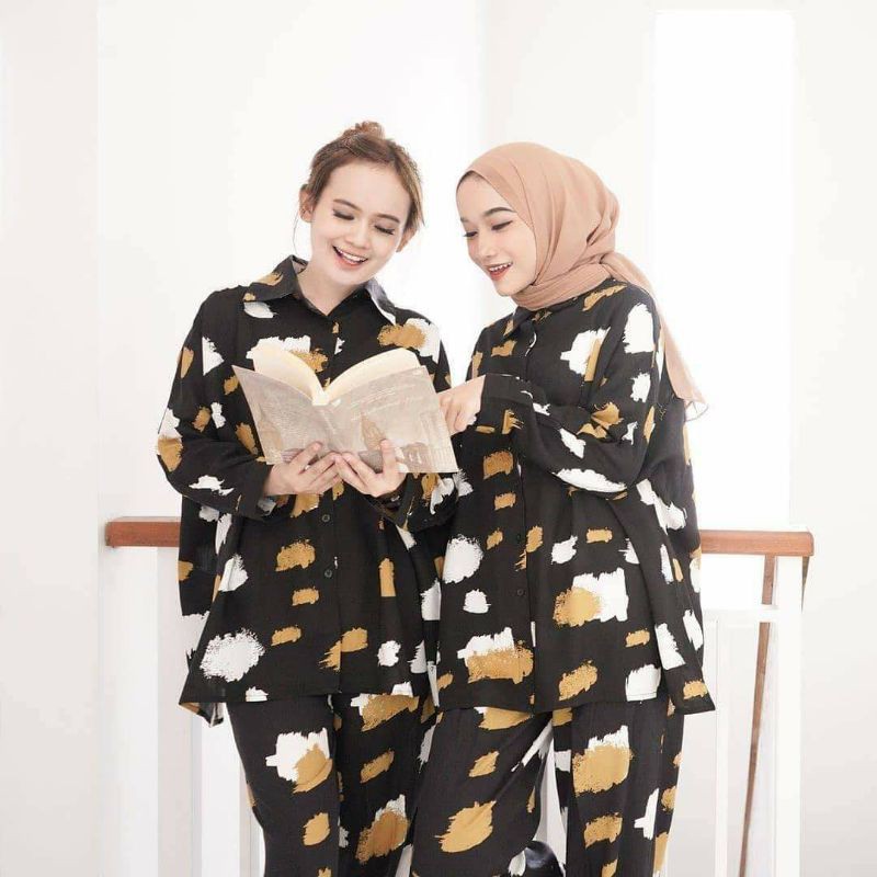 ONE SET RAYON VISCOSE PREMIUM / SETCEL TERBARU / SETELAN BAJU TIDUR / PAJAMAS