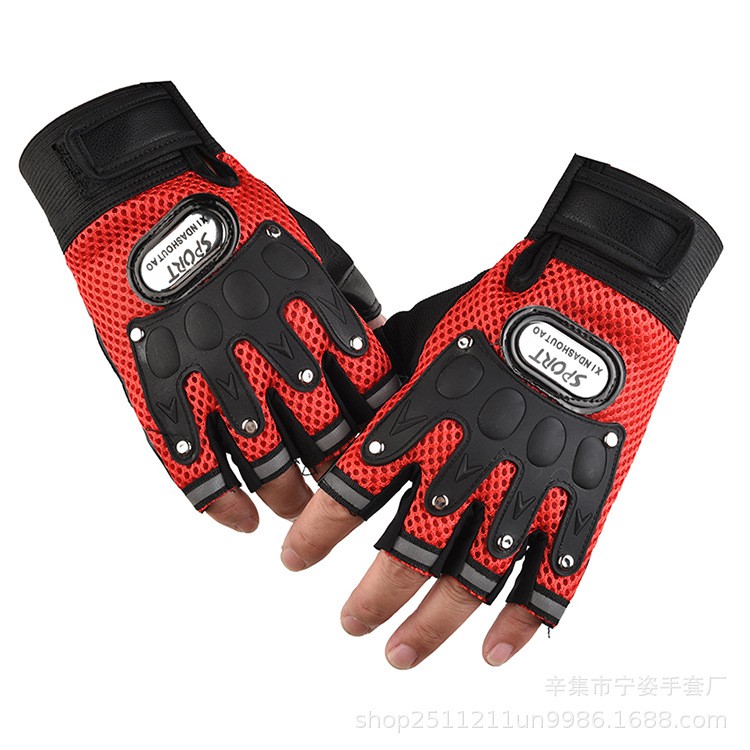 Sarung Tangan Sport Olahraga Sepeda Motor Buntung Berkuda Half Finger