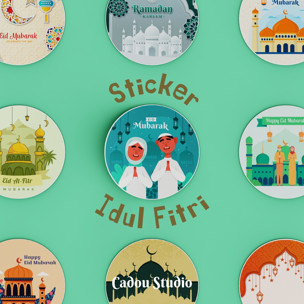 

Sticker Stiker Bulat / Segel Toples Parcel / Seal Jar glossy Ramadhan Idul Fitri Lebaran / Sticker Eid Mubarak (Eid-al-Fitr) [R01]