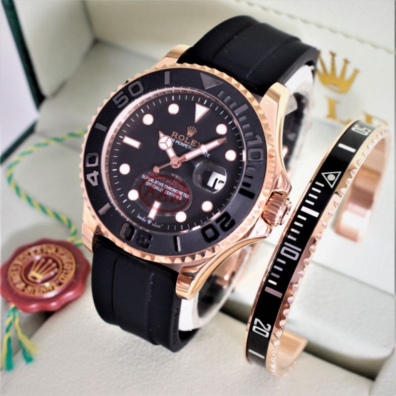 jam tangan Rolex Yatch Master Include Gelang