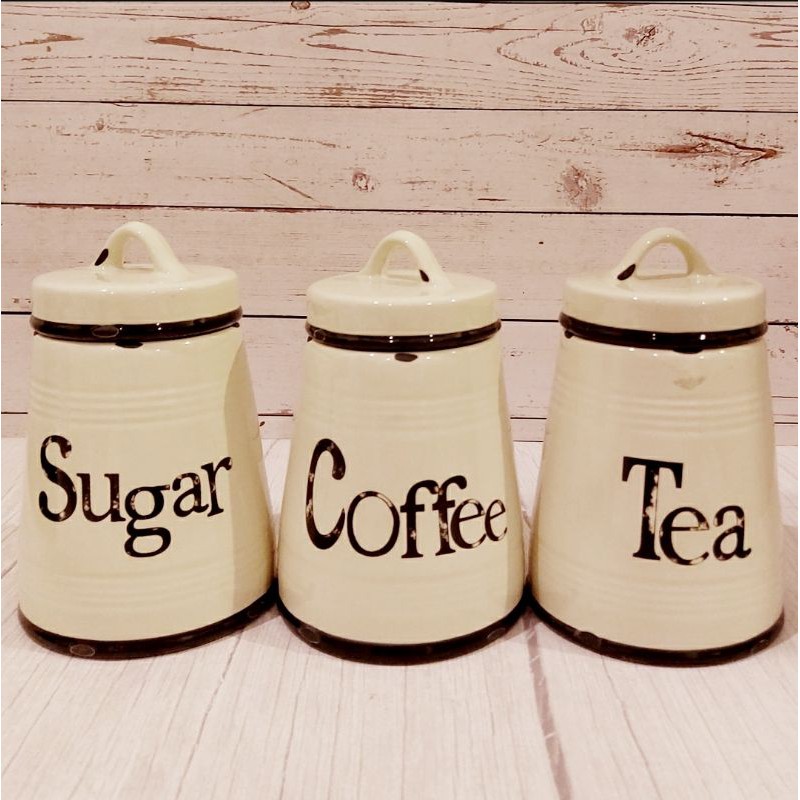 TEMPAT PENYIMPANAN KERAMIK CREAM 3 IN 1