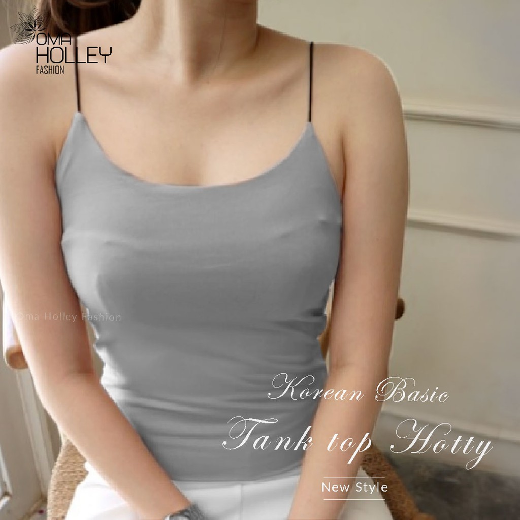 (COD) OH Fashion Tank Top Belena Basic Korea Tali Spagheti Hotty #0059