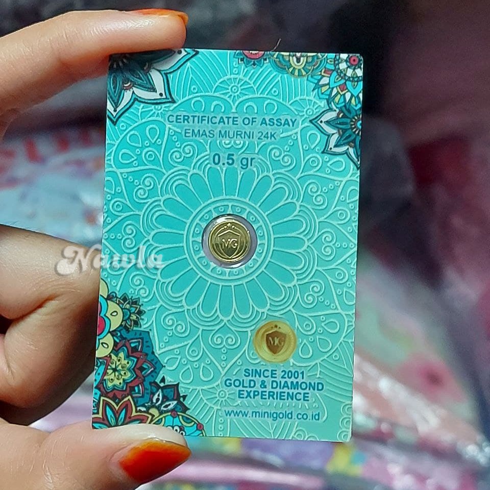 Limited Edition Minigold 0.5 gram Logam Mulia 24 karat Asli Emas Murni 0,5 gr