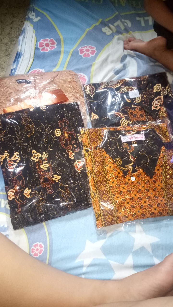 Real Pict!!! Kemeja Batik Anak Motif Mega Mendung
