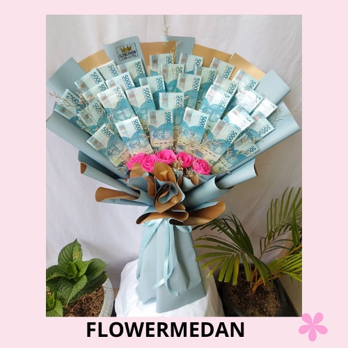 flower medan buket uang medan uang kertas asli hadiah ulang tahun