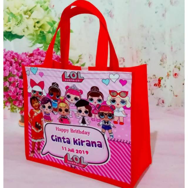 

Jual tas souvenir ultah tema LOL