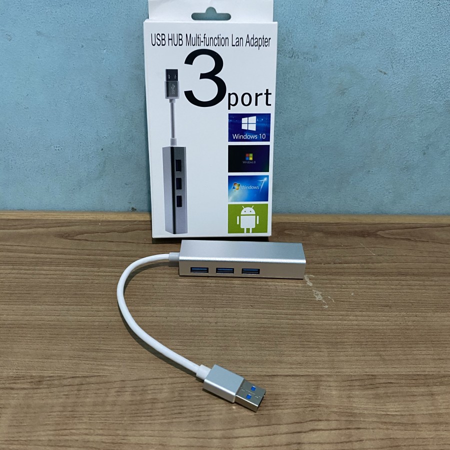 USB 3.0 To HUB 3 Port With Lan Gigabit Ethernet Adapter Converter - High Speed