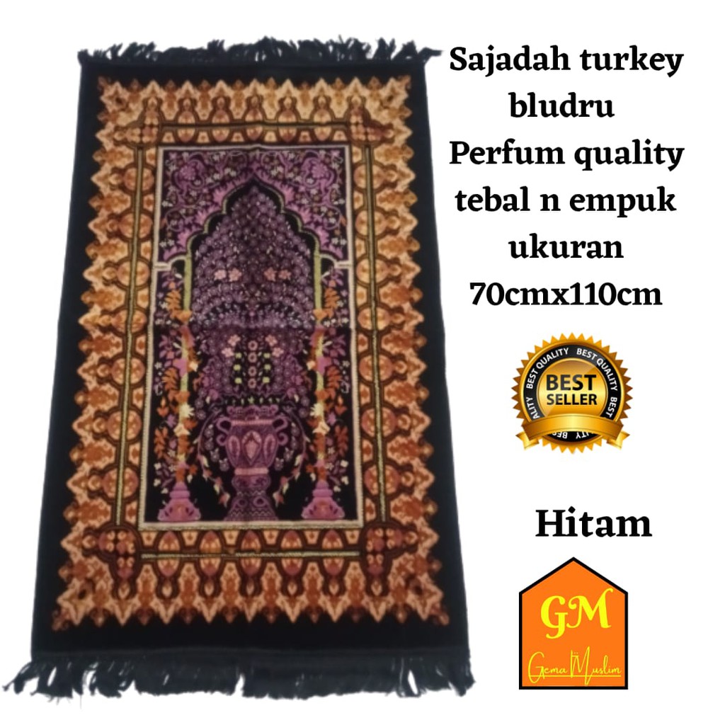 sajadah turky perfum premium hitam