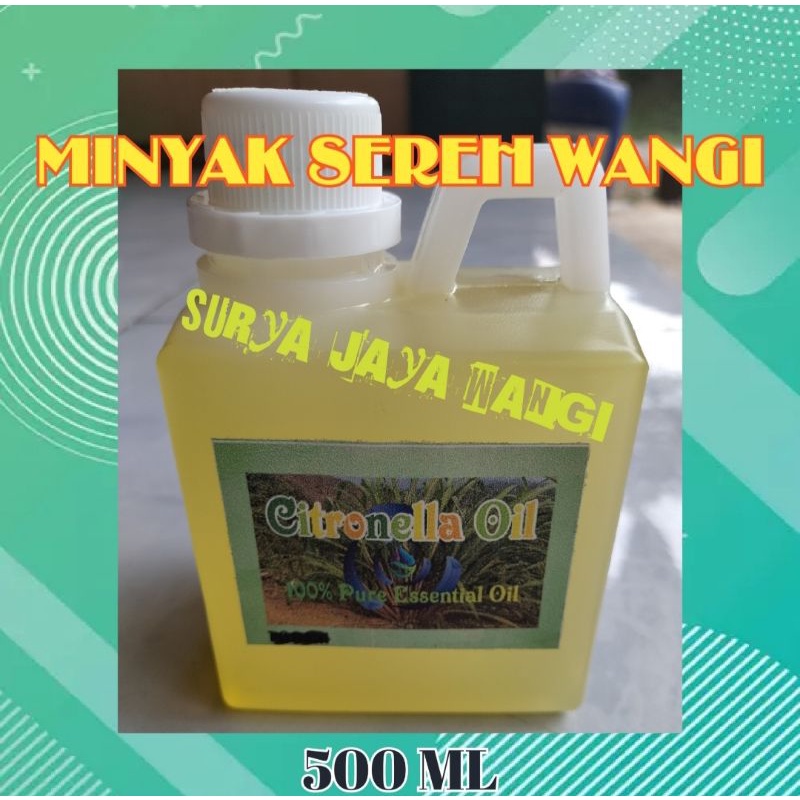 MINYAK SEREH WANGI 100% MURNI,KEMASAN 500 ML TERMURAAAAAH