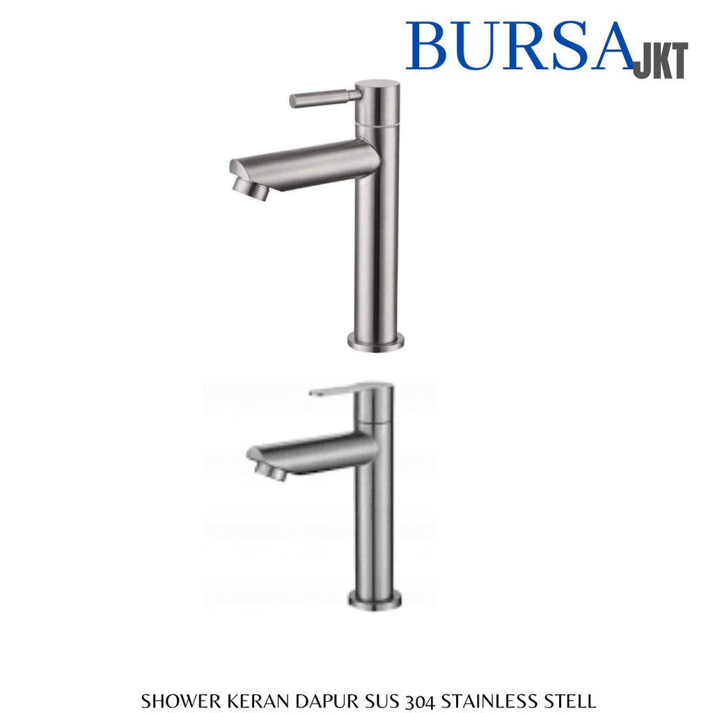 KRAN DAPUR WASTAFEL CUCI PIRING CUCI TANGAN STAINLESS STEEL SUS304 ANTI KARAT