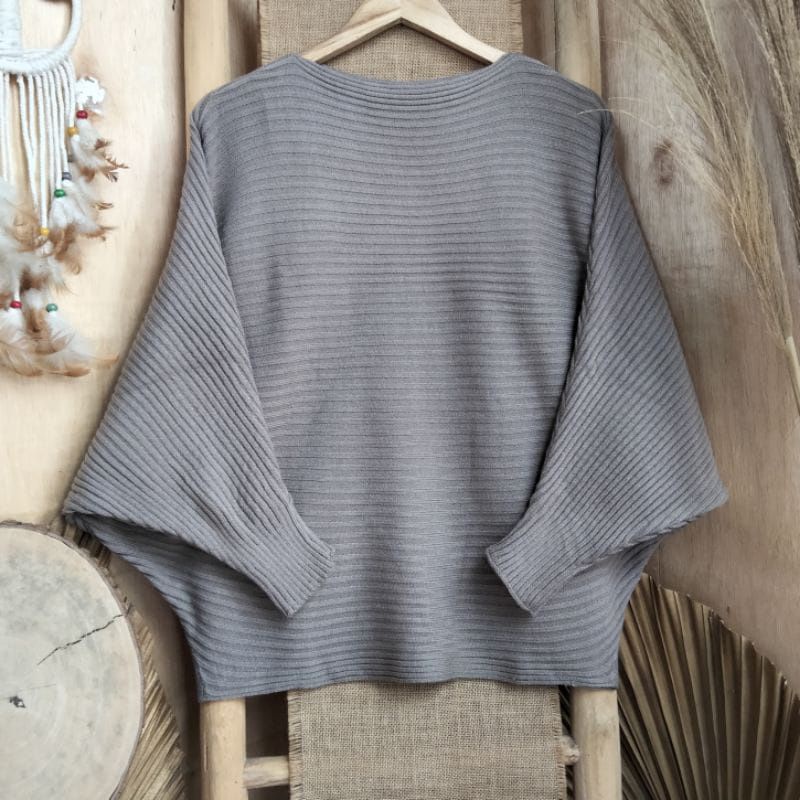 SWEATER | LASPERAL RAJUT BATWING /BLUSE WANITA RAJUT /ATASAN WANITA /BAJU KELELAWAR PREMIUM