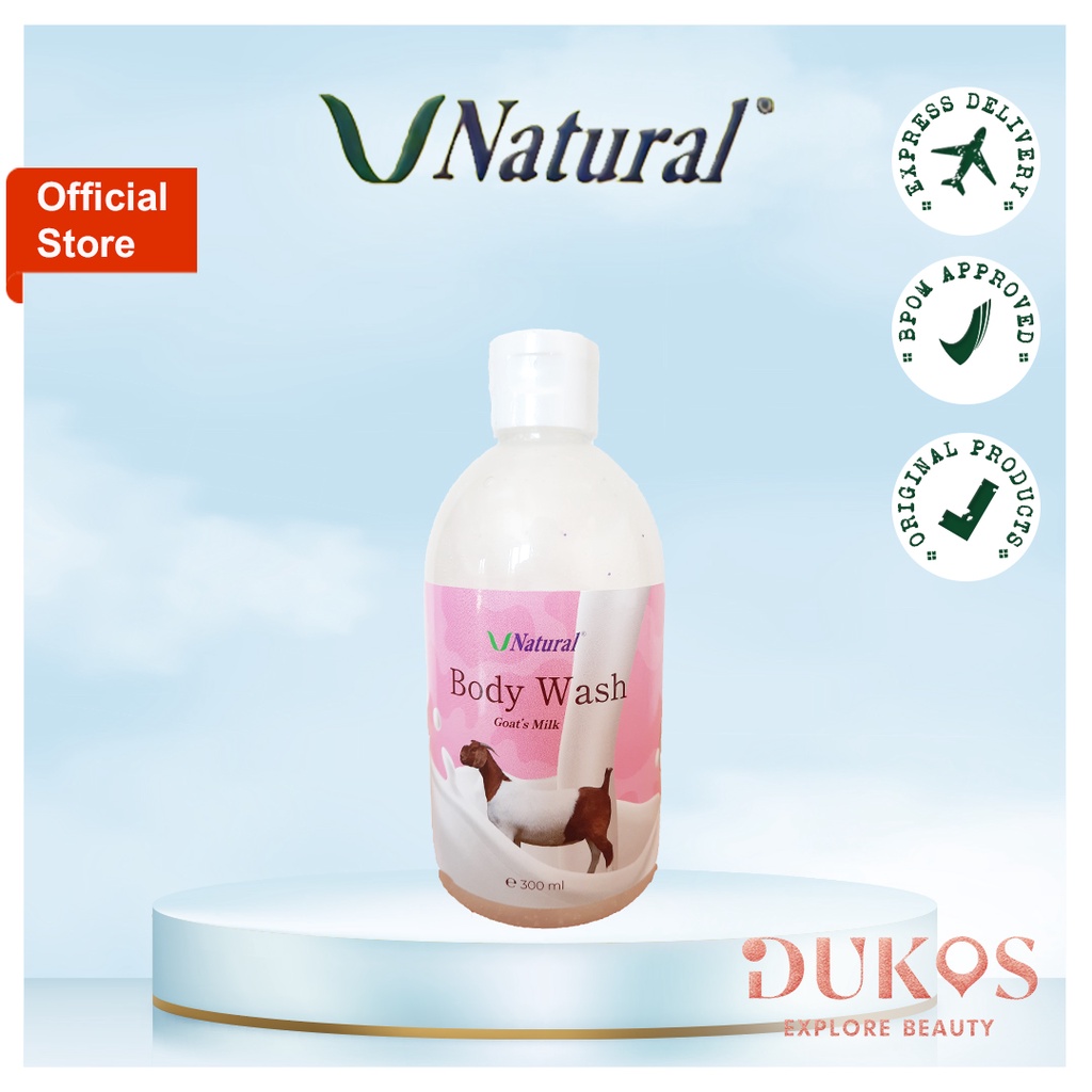 V Natural Brightening Body Wash - Goat Milk ( Susu )