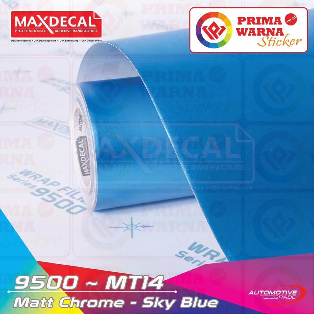[METERAN] MAXDECAL 9500 MT14 SKY BLUE 152cm MATTE CHROME METALIK