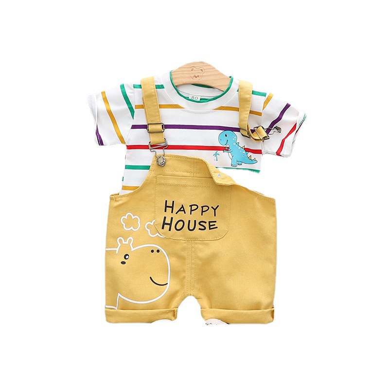 Setelan Anak Laki-laki &amp; Perempuan Happy Hours Baju Anak Import Ukuran M-XL Usia 1-2 Thn