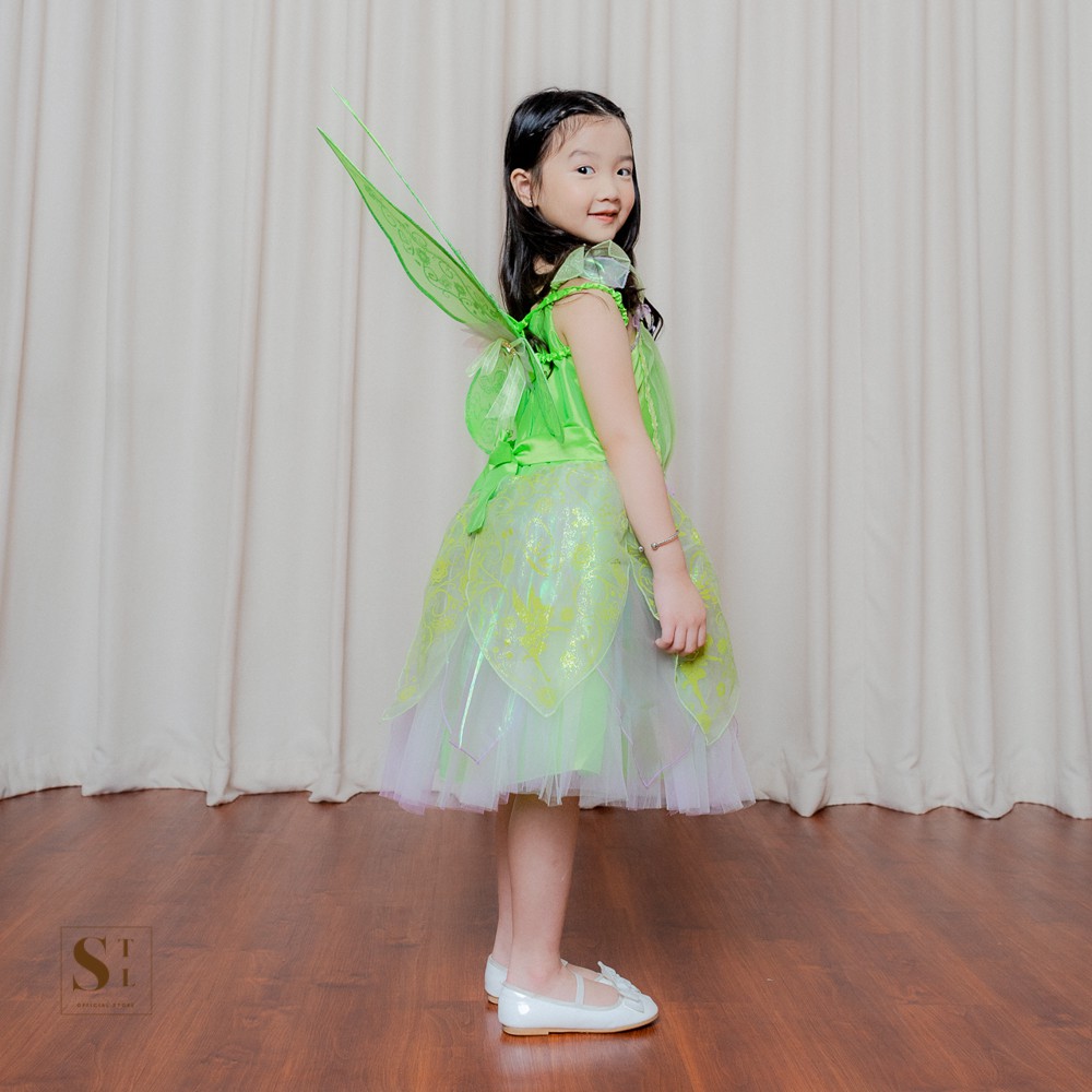 Claudia Dress Anak Perempuan Karakter Tinker Bell Premium 967G