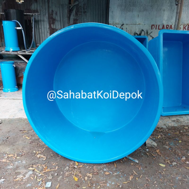 Termurah Bak Fiber / Kolam Fiber Bulat Uk. D.300CM T.120CM (Free Ongkir*)