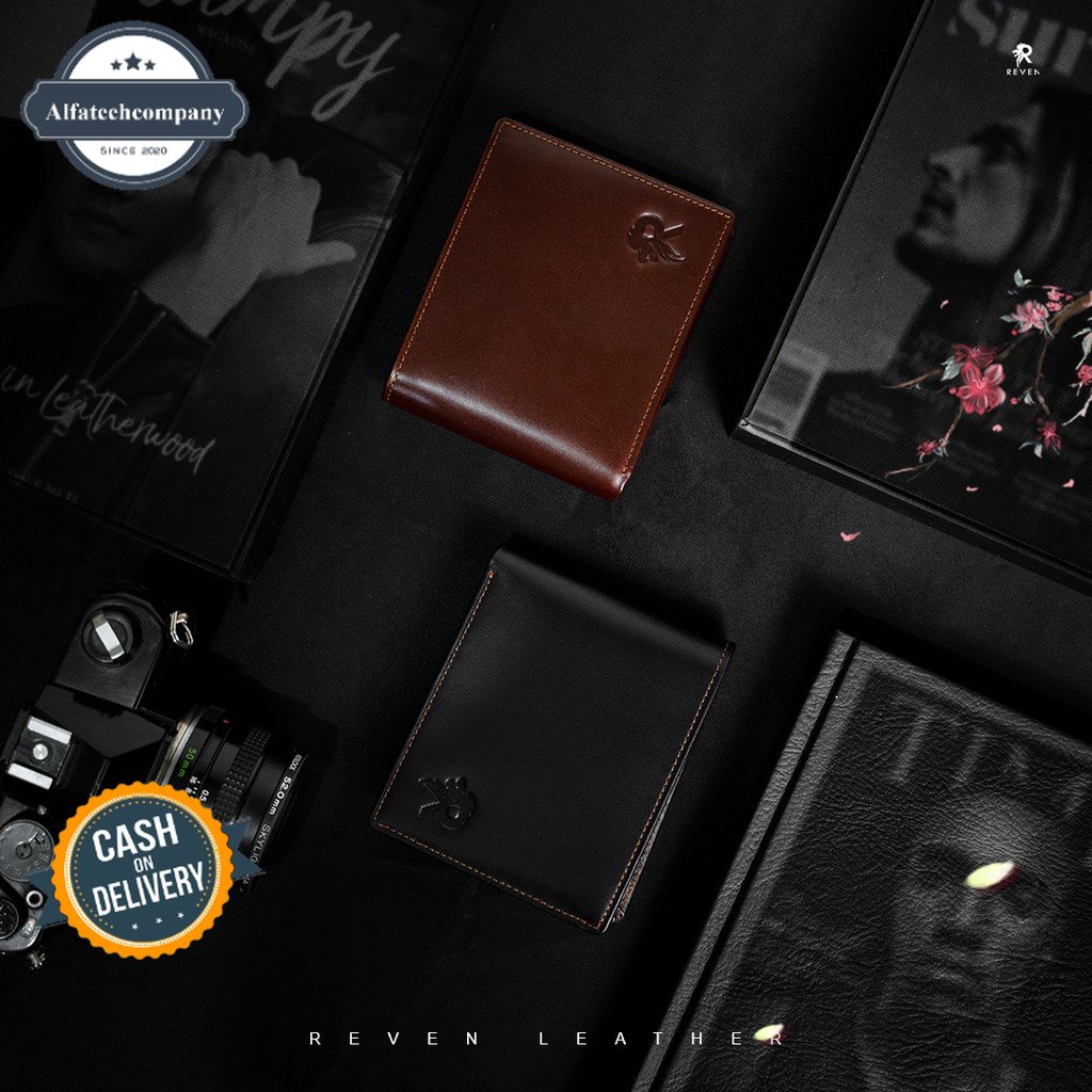 REVEN LEATHER - Dompet pria kulit asli tanggung Reven Xavier Wallet Dompet Kulit