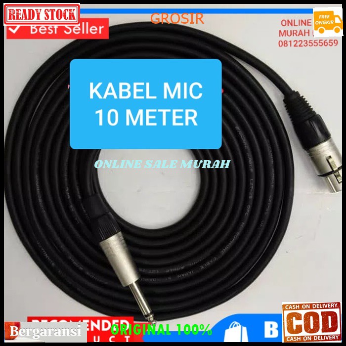 G97 Kabel mic ORIGINAL 100% microphone cable asli mikrophone mik dynamic 10 meter universal pro profesional vocal vokal  BISA SEGALA JENIS MIC KABEL  Spesifikasi Panjang +/- 10 meter Jack koneksi T/S male to XLR female Unbalanced Warna Hitam G97