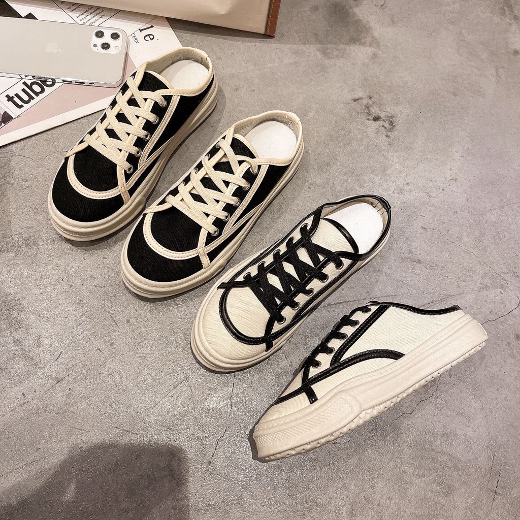 1795 Women Shoes Sepatu Sandal Murah Import Sneakers Kanvas Wanita Kekinian