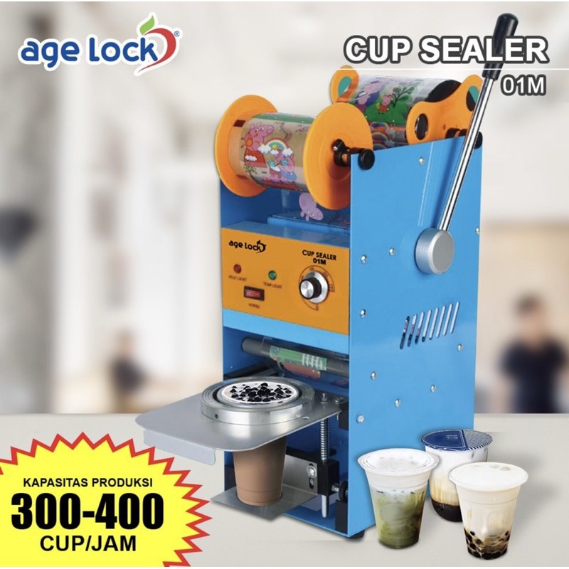AGE LOCK Cup Sealer / Mesin Press Gelas Plastik Komersil 01M