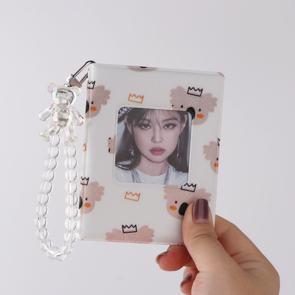 Ins Gantungan Kunci Bentuk Beruang Lucu Bahan Metal Dengan Kristal