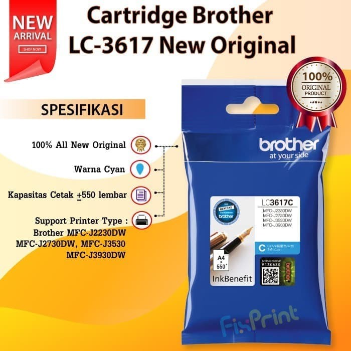 

Cartridge Brother LC3617 Ink Printer MFC J2230 J2730 J3530 J3920 Ori FPJNew675