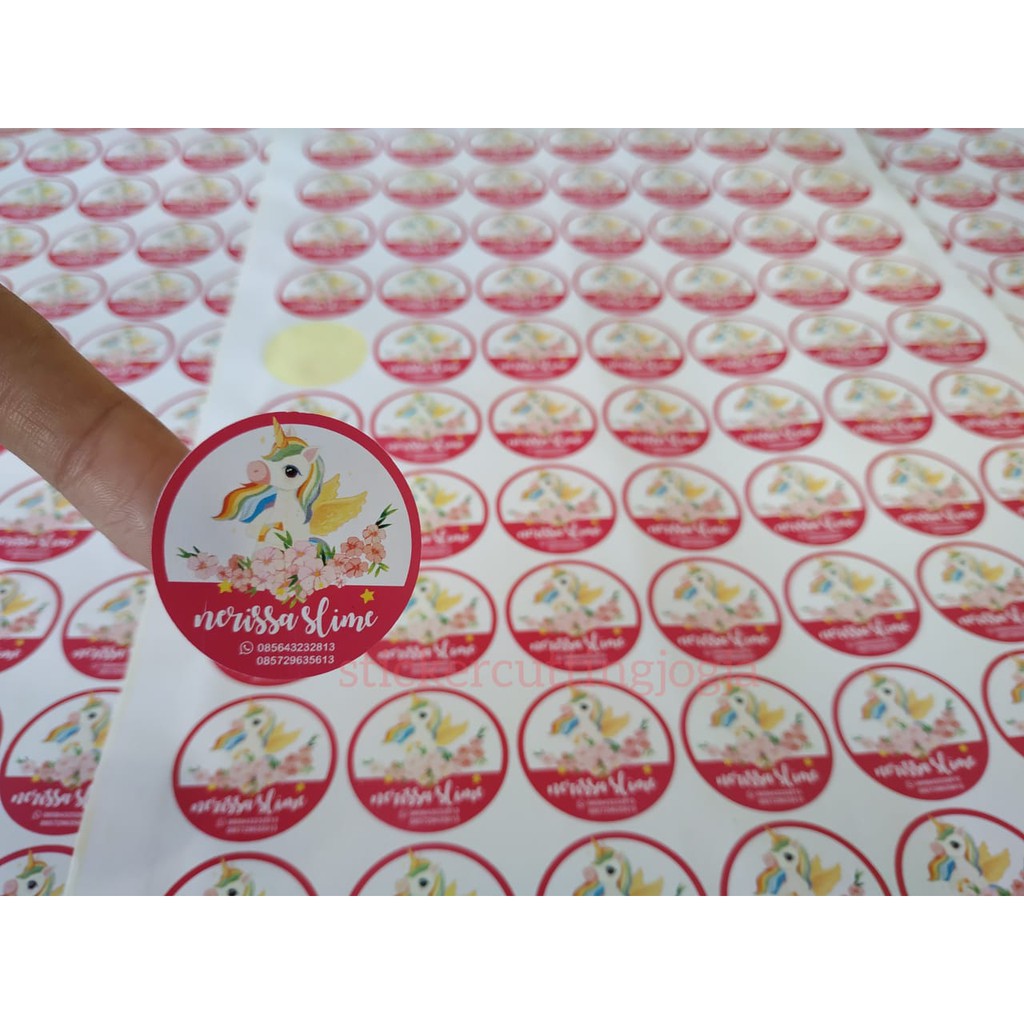 

500 PCS [FREE DESIGN & CUTTING] STIKER LOGO / LABEL KEMASAN A3+