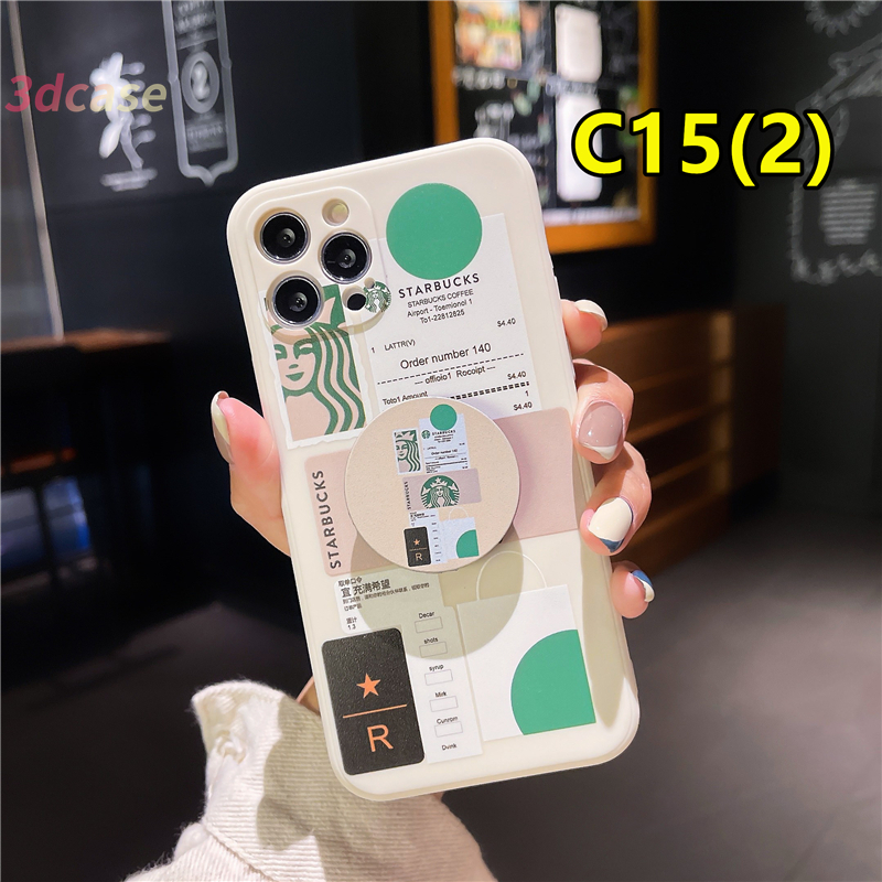 Silicone Case Xiaomi Redmi POCO X3 NFC X3 PRO M3 Redmi 9C NFC 9A 9i 9T 9 PRO Power 10X POCO M2 PRO Redmi Note 9 8 10 10S 9 PRO MAX 9S Starbucks Soft TPU Case With Stand