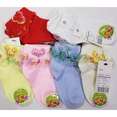 Kaos kaki Renda bayi perempuan Lucu