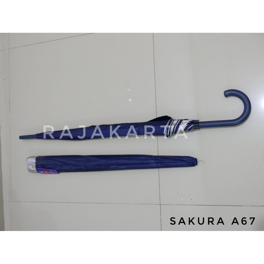 PAYUNG STANDART BIRU DONGKER DALAM SILVER MERK SAKURA A67