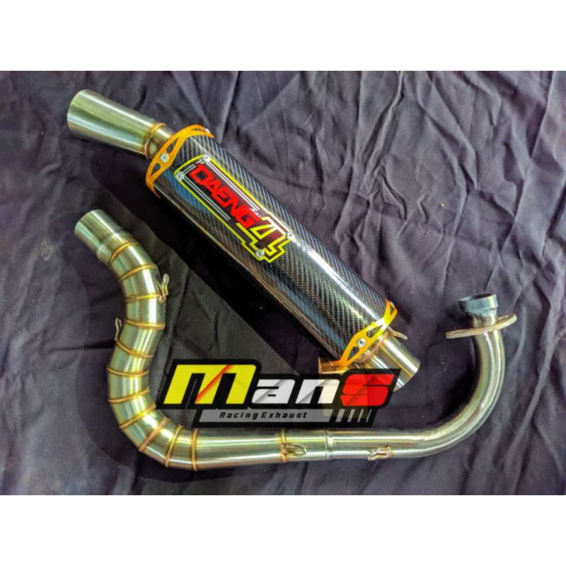 Knalpot Daeng4 karbon matic ngaceng inlet 38 mio vario beat nmax pcx dll