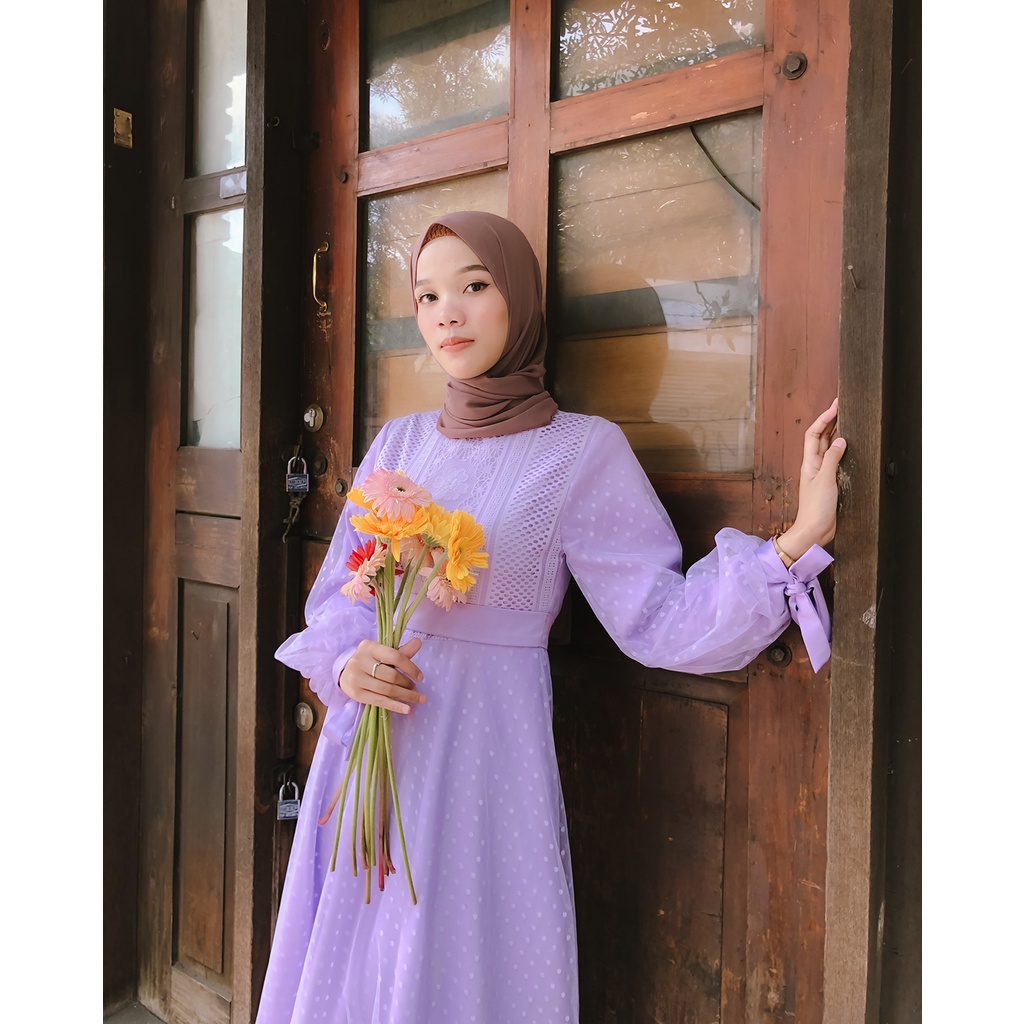 RANIA DRESS BYGIAGIO dress kondangan gaun akad simple gaun wedding pernikahan baju muslim putih gaun lamaran elegan pakaian wanita pesta elegan fashion korea dres lebaran cantik anggun mewah nyaman gaun vintage bahan lace tulle furing tebal fashion cantik