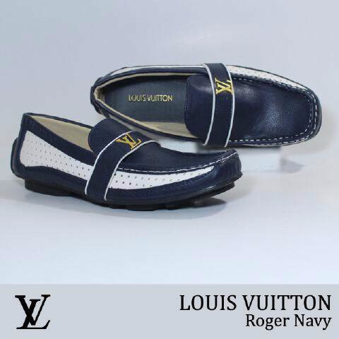 sepatu mocassin pria lv louis vuitton slop formal kerja kantor slip on PALING DICARI