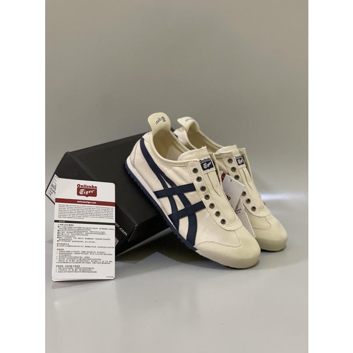 Onitsuka Tiger Mexico66 Original Slip On Cream Navy X Cream