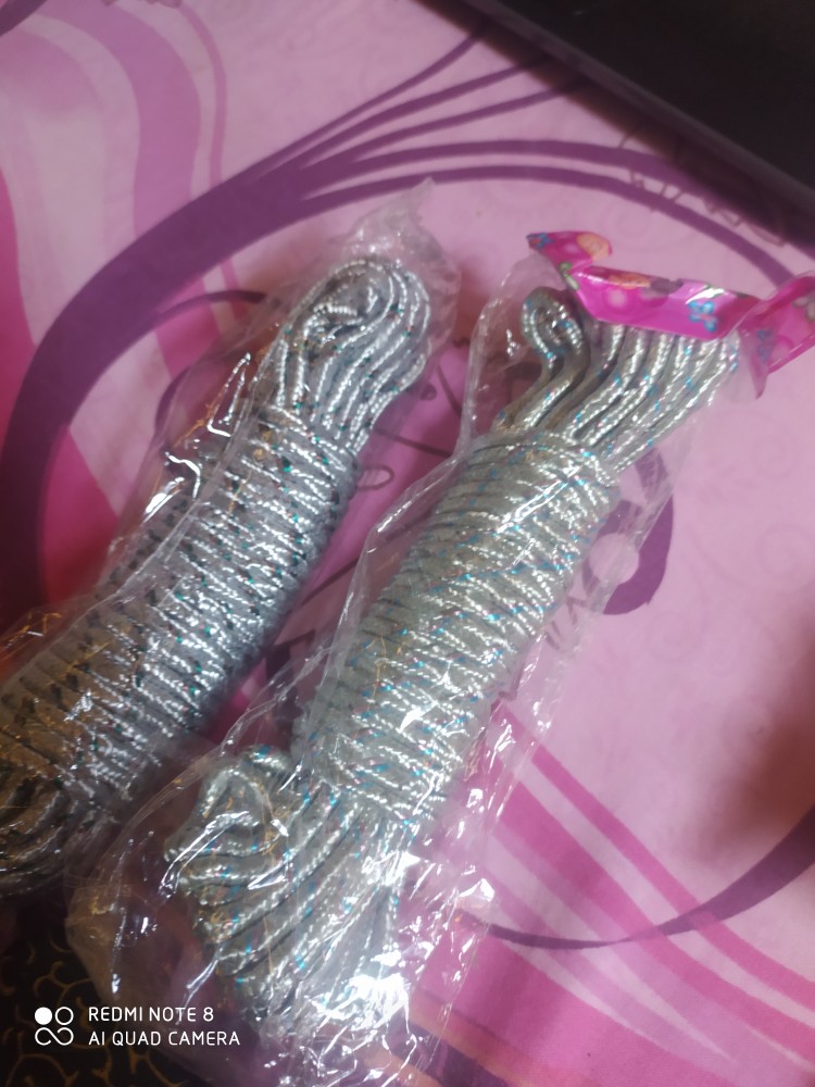 Tali Jemuran Bahan Nilon Panjang 10 Meter Anti Selip Nylon Warna Warni Tali Serbaguna