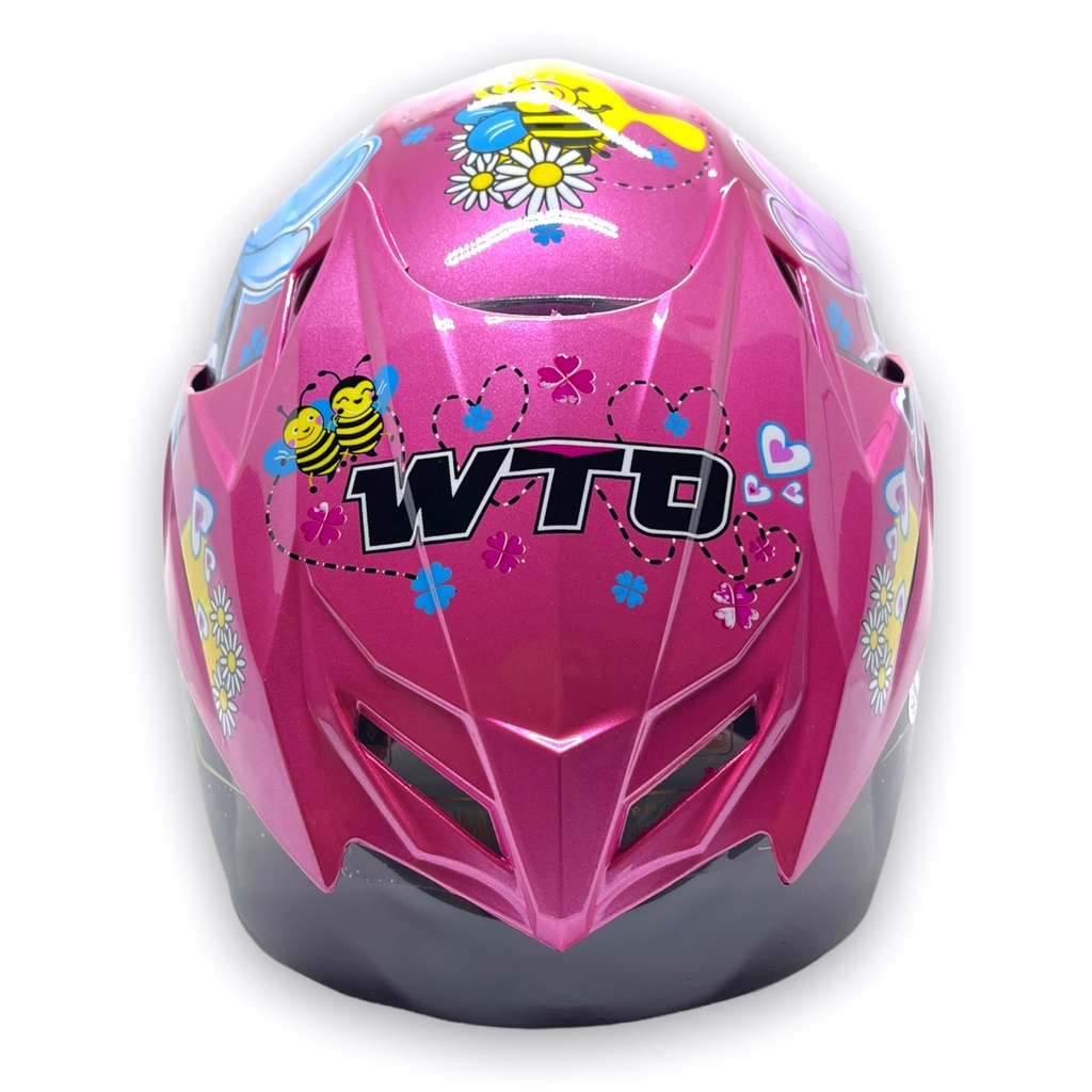 Helm WTO Z1R Pet - Bee In Love - Pink Met - Half Face ALL SIZE