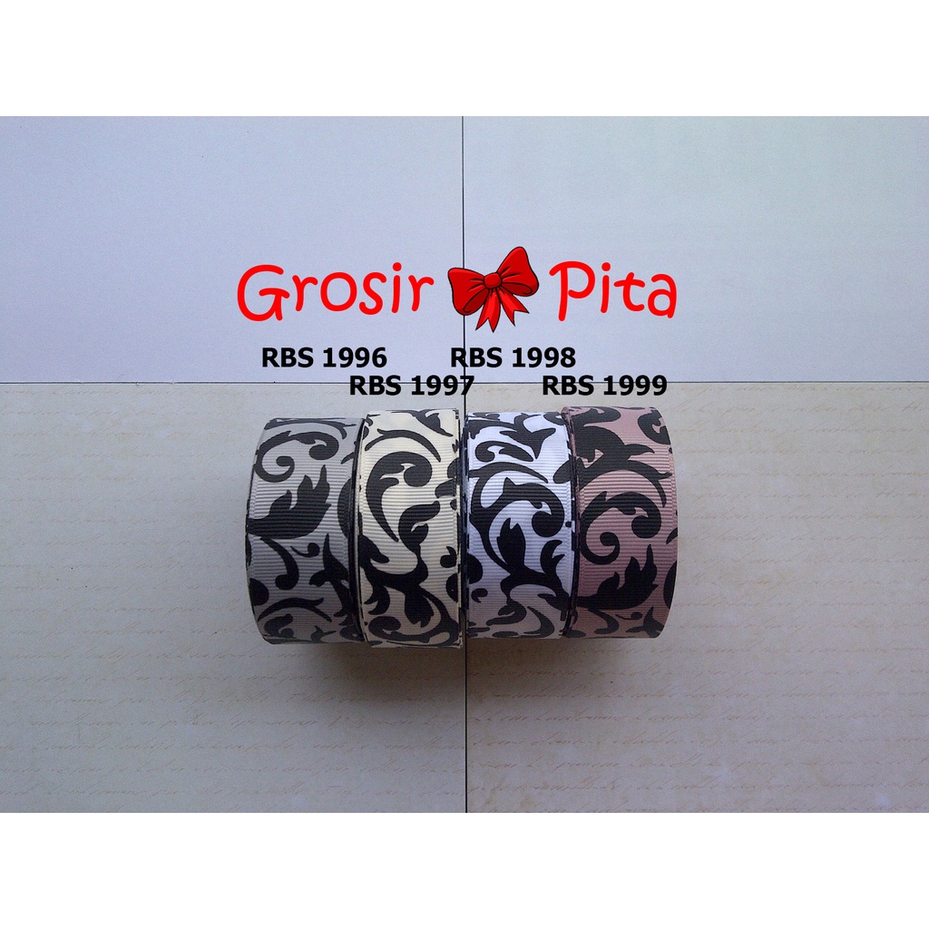 

(25 yard) Pita Grosgrain Motif RBS 1996,1997,1998,1999 | Toko Bahan Craft | Grosir Pita