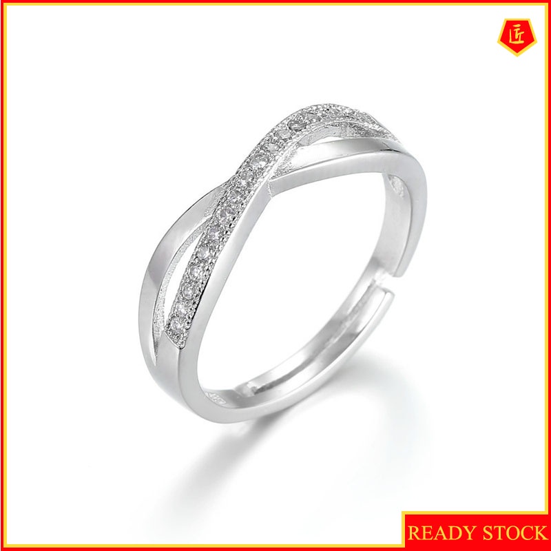 [Ready Stock]Simple Fashion Zircon Ring for Women