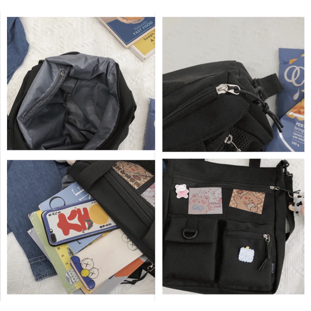 WYK129 Tas Bahu Selempang Besar Large Messenger Impor TKM