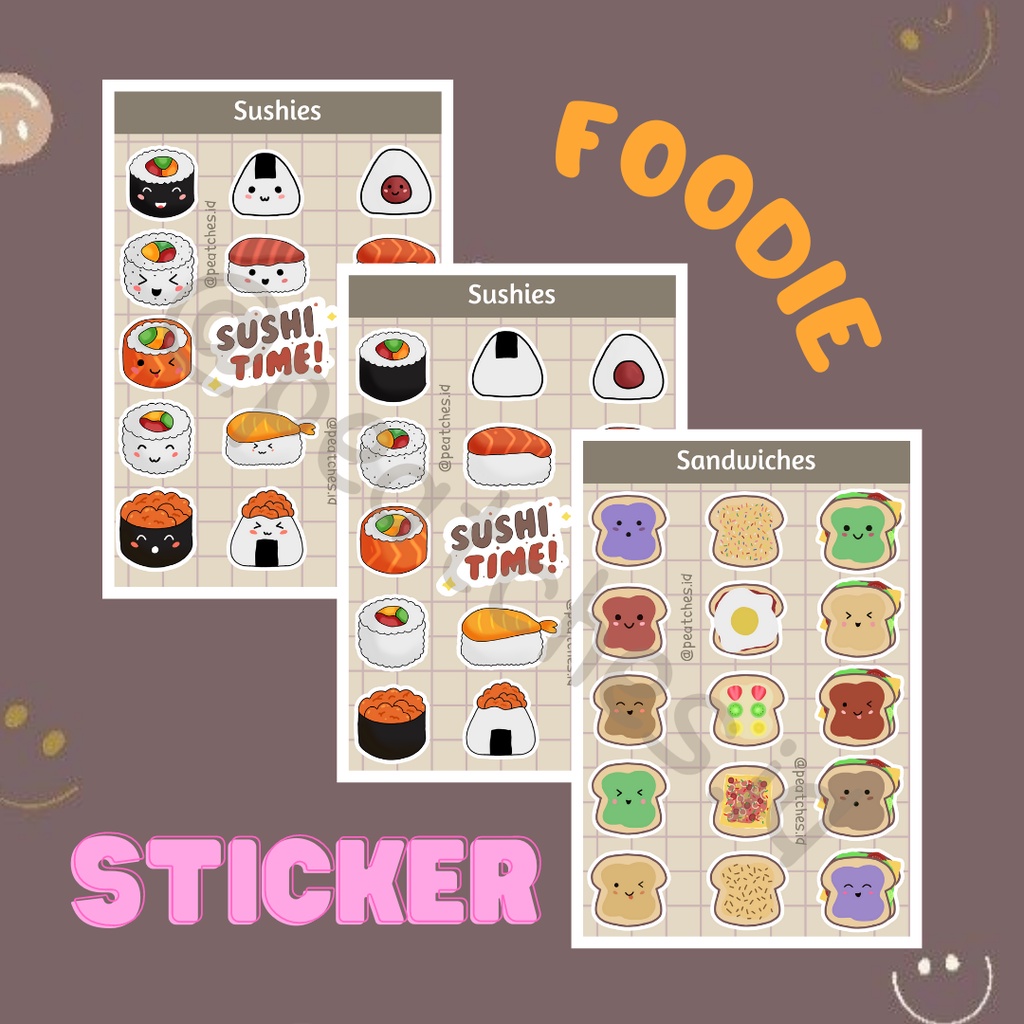 

STICKER FOODIES / STICKER AESTHETHIC / DECO STICKER